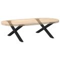 vidaXL Nohy konferenčného stolíka v tvare X, 2 ks, čierne, 70 x (30-31) cm, oceľové