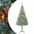 vidaXL Umelý vianočný stromček Zelená 180 cm PVC a oceľ