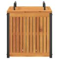 vidaXL Vonkajší box na vankúše 45x45x45/53 cm masívna akácia a oceľ
