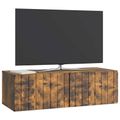 vidaXL Nástenná TV skrinka 98 x 41 x 30 cm Dymový dub Kompozitné drevo