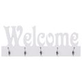 vidaXL Nástenný vešiak WELCOME biely 74x29,5 cm
