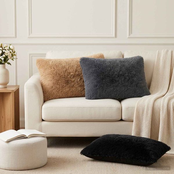 vidaXL Poťah na podložku 6 pcs HEERLEN Čierna 50 x 75 cm PV fleece