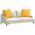 vidaXL Vankúše na pohovku 2 pcs Svetložltá 60 x 60 cm