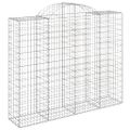 vidaXL Oblúkové gabiónové koše 8ks 200x50x160/180cm pozinkované železo