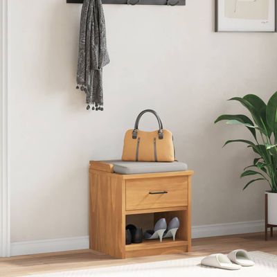 vidaXL Lavica do predsiene SANDNES 45x40x50 cm borovicový masív