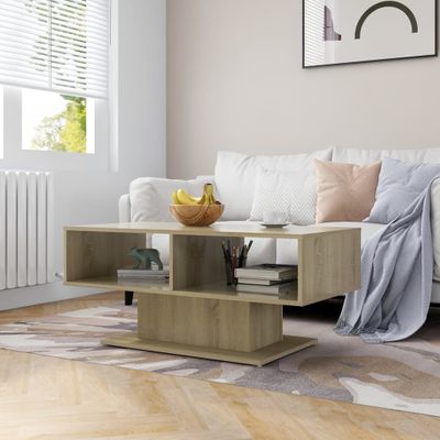 vidaXL Konferenčný stolík, dub sonoma 103,5x50x44,5cm kompozitné drevo