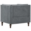 vidaXL Kreslo, sivé, látka