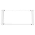 vidaXL Nohy konferenčného stolíka v tvare U, 2 ks, biele, 70 x (30-31) cm, oceľové