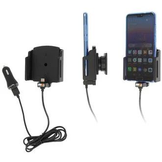Brodit držiak do auta nastaviteľný s USB-C a nabíjaním z cig. zap./USB QC3.0 š. 70-83 mm, hr. 2-10 mm
