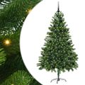 vidaXL Vianočný stromček s 300 LED-i so stojanom Zelená 180 cm PE