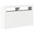 vidaXL Komoda s LED svetlami biela 115,5x30x75 cm