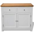 vidaXL Komoda 90x33,5x83 cm, dubový masív