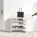 vidaXL Stojany na topánky 2 ks stohovateľné biele 60x30x30,5 cm