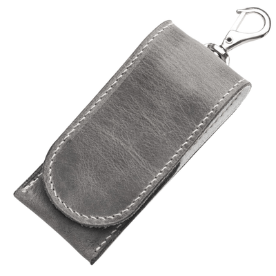MKM MK LTP-1 LEATHER TOOL POUCH Grey/Whtie kožené puzdro na menšie EDC vybavenie