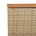 vidaXL Záhrad. úložný box béžový 110x50x54 cm polyratan akáciové drevo