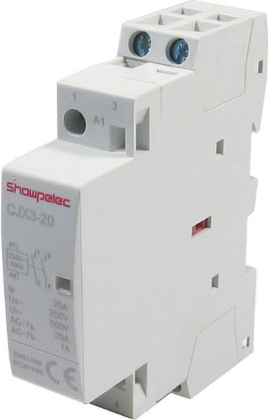 Stykač Showpelec CJX3-20 230V/20A 2P na DIN lištu