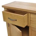 vidaXL Komoda 90x33,5x83 cm, dubový masív