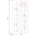 vidaXL Závesná skrinka ELST Biela s vysokým leskom 59 x 20 x 100 cm