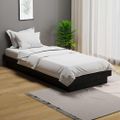 vidaXL Posteľný rám čierny drevený masív 75x190cm malé jednolôžko