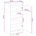 vidaXL Skriňa na topánky Staré drevo 48 x 36 x 92 cm Kompozitné drevo