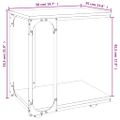 vidaXL Bočný stolík s kolieskami čierny 50x35x55,5 cm kompozitné drevo