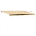 vidaXL Ručne zaťahovacia markíza s LED 600x300 cm žlto-biela