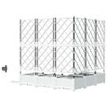 vidaXL Záhradný kvetináč 5 ks Biela 120 x 120 x 126 cm PP