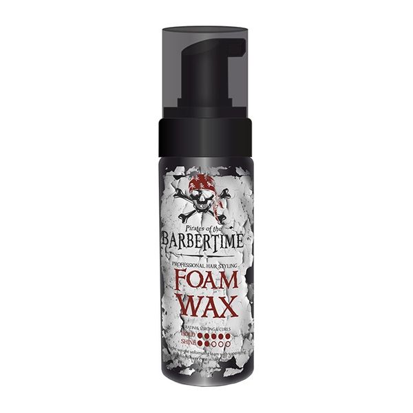 Penový vosk s keratínom pre objem vlasov BARBERTIME Foam wax 150 ml