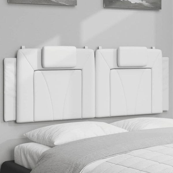 vidaXL Vankúš na čelo postele Viana biely 120 cm umelá koža