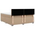 vidaXL Boxspring posteľ s matracom kapučínová 200x200 cm umelá koža