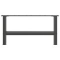 vidaXL Nohy konferenčného stolíka, antracitové, 2 ks, 60 x (30-31) cm, oceľové