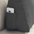 vidaXL Poduška na chrbát Tmavo šedá 60 x 20 x 50 cm látka