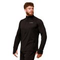 Běžecká mikina 1/2 Zip Pulse Black - GymBeam, veľkosť L, veľkosť oblečenia L