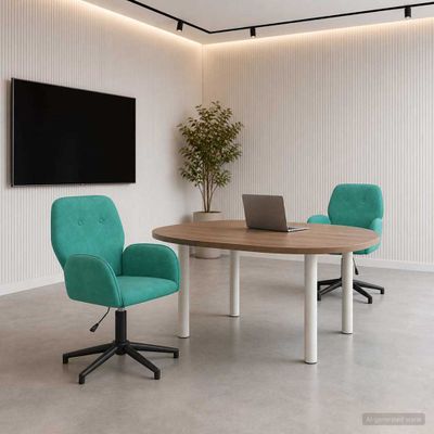 vidaXL Otáčacie stoličky k stolu 2 ks 54 x 55 x 90 cm Tyrkysová Zamat