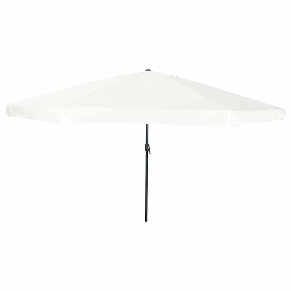 vidaXL Záhradný slnečník Piesková 394 x 394 x 248 cm Polyester a oceľ