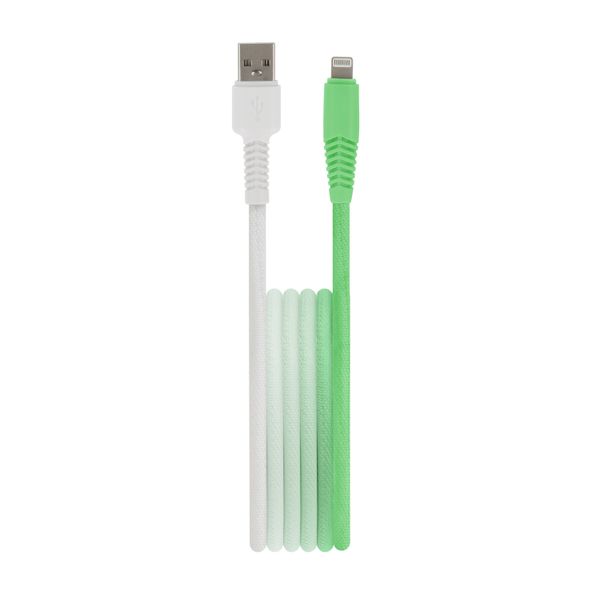 Setty kábel USB - Lightning 1,5 m 2,4A KGA-L-1.52420 mätovo-biele prelínanie