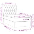 vidaXL Posteľný rám boxsping s matracom bledosivý 80x200 cm látka