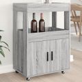 vidaXL Barový vozík sivá sonoma 60x39,5x89 cm kompozitné drevo