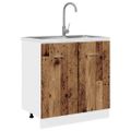 vidaXL Skrinka pod drez “Lyon”, staré drevo 80x46x81,5 cm