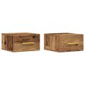 vidaXL Nočný stolík 2 ks 35 x 35 x 20 cm Kompozitné drevo Staré drevo