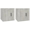 vidaXL Nástenné TV skrinky 2 ks betónovo-sivé 40x34,5x40 cm