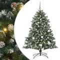 vidaXL Umelý vianočný stromček Zelená 150 cm PVC, plast a oceľ