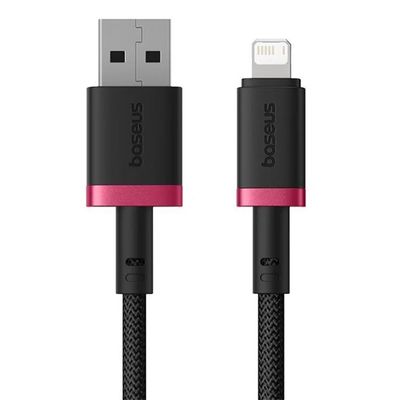 Baseus Rýchlonabíjací kábel Dura USB/Lightning 2m 2.4A červeno čierny