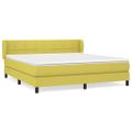 vidaXL Boxspring posteľ s matracom zelená 160x200 cm látka