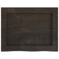 vidaXL Kúpeľňová doska tmavohnedá 40x30x(2-4) cm ošetrený masív