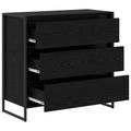 vidaXL Servírovacia skriňa Čierny dub 79 x 36 x 75.5 cm
