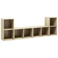 vidaXL TV skrinky 4 ks, dub sonoma 72x35x36,5 cm, kompozitné drevo