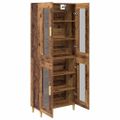 vidaXL Highboard Staré drevo 69,5 x 34 x 180 cm Kompozitné drevo