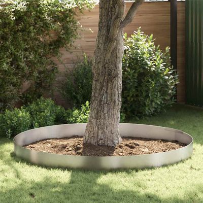 vidaXL Obrubník trávnika 450 x 25 cm Nerezová oceľ Strieborná