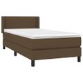 vidaXL Posteľný rám boxsping s matracom hnedý 90x200 cm látka